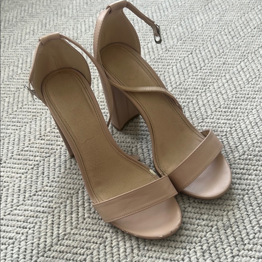 Brash Blush Strappy Heels